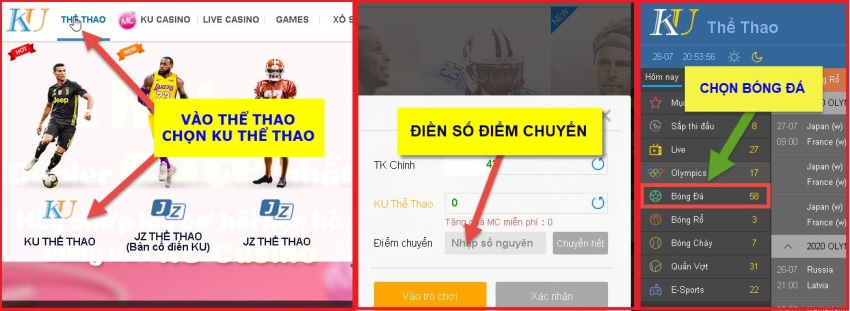 Bước 1, 2 tham gia chơi kèo xiên tại nhà cái Kubet